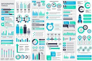 pacote de modelo de elementos de infográfico vetor