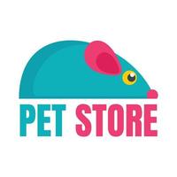 logotipo de brinquedos de loja de animais, estilo simples vetor