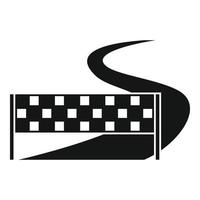 ícone de banner de acabamento de corrida, estilo simples vetor