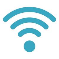 ícone de sinal wifi azul, estilo simples vetor