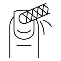 ícone de preenchimento de unhas de metal, estilo de estrutura de tópicos vetor