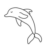 ilustração de dolphin.vector no estilo de um doodle vetor