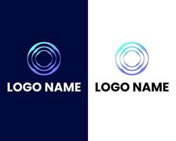 modelo de design de logotipo de negócios moderno letra o vetor