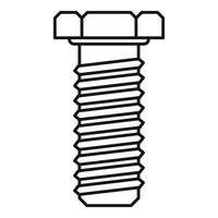 ícone de parafuso de carpintaria, estilo de estrutura de tópicos vetor