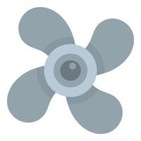 ícone do ventilador de ar, estilo simples vetor