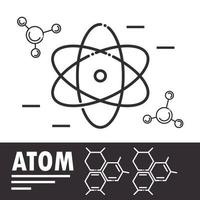 biologia, química e composição de ícones de ciências vetor