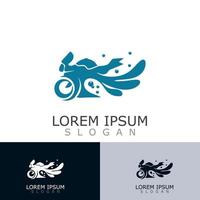 design de logotipo de lavagem de moto conceito elegante e esportivo vetor de limpeza