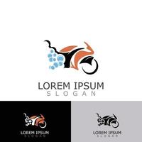 design de logotipo de lavagem de moto conceito elegante e esportivo vetor de limpeza