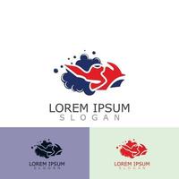 design de logotipo de lavagem de moto conceito elegante e esportivo vetor de limpeza