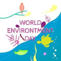 design vetorial do dia mundial do meio ambiente vetor