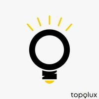 lâmpada de luz simples e única como letra ou palavra o fonte imagem gráfico ícone logotipo design abstrato conceito vetor estoque. pode ser usado como símbolo relacionado ao interior ou iluminação