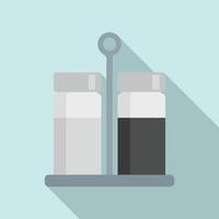 ícone de suporte de recipiente de pimenta sal, estilo simples vetor