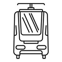ícone de trem elétrico, estilo de estrutura de tópicos vetor