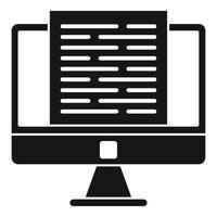ícone do editor de computador moderno, estilo simples vetor