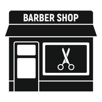 ícone da barbearia, estilo simples vetor