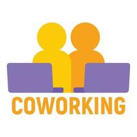 logotipo de coworking, estilo simples vetor