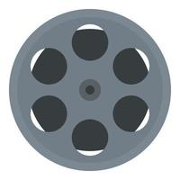 ícone de bobina de filme de cinema, estilo simples vetor
