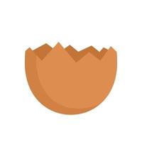 ícone de casca de ovo meio rachada, estilo simples vetor