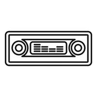 ícone de áudio do carro, estilo de estrutura de tópicos vetor
