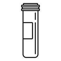 ícone de frasco esterilizado médico, estilo de estrutura de tópicos vetor