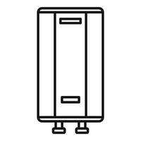 ícone de caldeira de aquecimento, estilo de estrutura de tópicos vetor