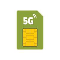 ícone de cartão telefônico 5g, estilo simples vetor