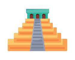 marco famoso da pirâmide maia vetor