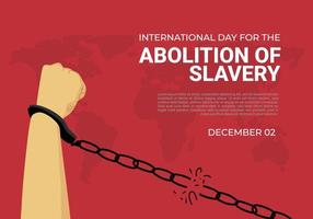 o dia internacional pela abolição da escravatura celebra-se a 2 de dezembro vetor