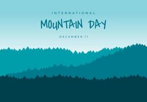 fundo do dia internacional da montanha comemorado em 11 de dezembro. vetor