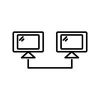 ícone de vetor de sistemas conectados