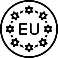 ícone de linha para europeu vetor