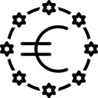 ícone de linha para europeu vetor