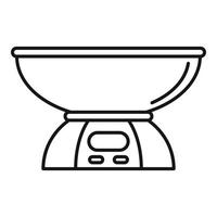 ícone de balança de prato de cozinha, estilo de estrutura de tópicos vetor