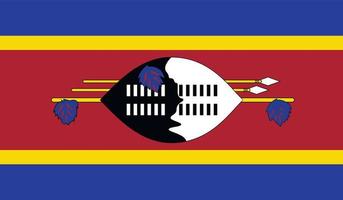 imagem da bandeira da suazilândia vetor