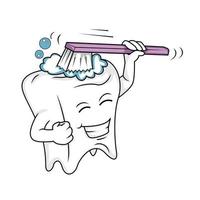 ilustração de escova de dente vetor