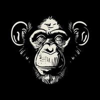 ilustração vetorial de logotipo de cabeça de macaco, estilo vintage vetor