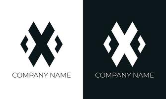 letra inicial x modelo de design de vetor de logotipo. tipografia moderna criativa moderna x e cores pretas