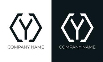 modelo de design de vetor de logotipo de letra inicial y. tipografia moderna criativa e moderna e cores pretas.