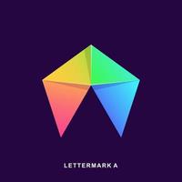 letra colorida um logotipo para download gratuito vetor