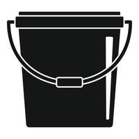 ícone de balde de plástico, estilo simples vetor