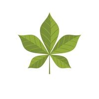 ícone de folha de castanheiro, estilo simples vetor