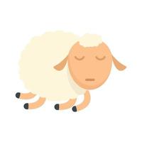 ícone de ovelha dormindo, estilo simples vetor