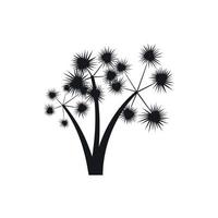ícone de três palmeiras pontiagudas, estilo simples vetor