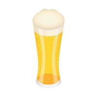 copo de ícone de cerveja alemã, estilo isométrico vetor
