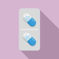 ícone de cápsula de antibiótico moderno, estilo simples vetor