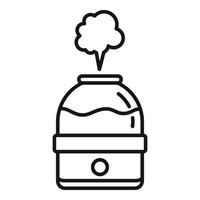 ícone do purificador de ar a vapor, estilo do contorno vetor