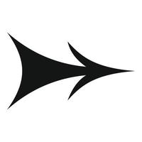 ícone de seta em vetor preto simples