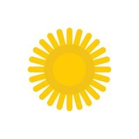 ícone do sol em estilo simples vetor