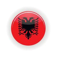 círculo de ícone da albânia vetor