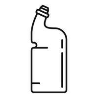 ícone de limpador de garrafa de banheiro, estilo de estrutura de tópicos vetor